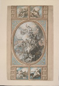 Design for the ceiling decoration of the Royal Chapel, Windsor Castle by Benjamin West