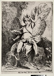 Specimens of Polyautography: The Angel at the Tomb of Christ by Benjamin West