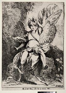 Specimens of Polyautography: The Angel at the Tomb of Christ by Benjamin West