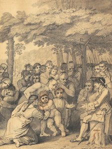 The Indians Delivering up the English Captives to Colonel Bouquet near his camp at the forks of Muskingum in North America in November 1764