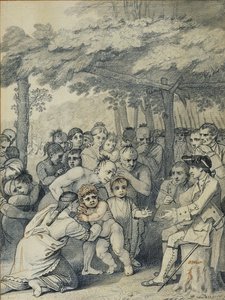The Indians Delivering up the English Captives to Colonel Bouquet near his camp at the forks of Muskingum, North America in November 1764