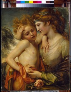 Venus Consoling Cupid Stung by a Bee. by Benjamin West