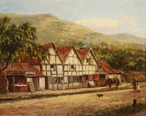 The Old Blacksmiths Shop, Great Malvern, 1871 by Benjamin Williams Leader