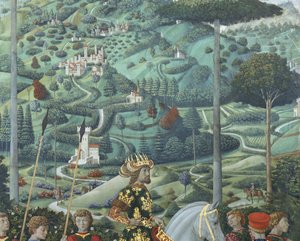 John VII Palaeologus as Balthasar, Detail from the Journey of the Magi Cycle