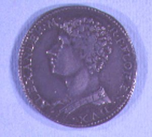 Coin Decorated With the Head of Alessandro de