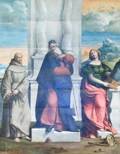Saint Anthony the Abbot, Anthony of Sicily and Cecily by Benvenuto Tisi da Garofalo