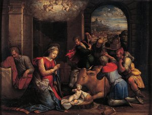 The Adoration of the Shepherds by Benvenuto Tisi da Garofalo