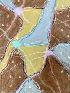 Earthy Abstract Network by Berit Pihl