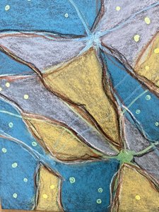 Organic Blue Gold Abstract