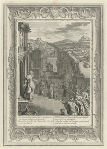 Cassandra predicts the downfall of Troy by Bernard (after) Picart