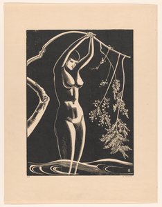 Naked Woman with Branch by Bernard Essers (signed by artist)