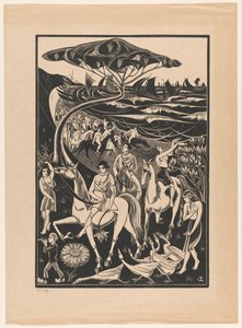 Procession of Riders on the Beach by Bernard Essers (signed by artist)