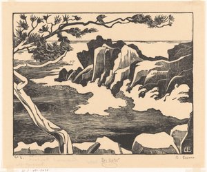 Rocky Coast at Saint-Raphaël by Bernard Essers (signed by artist)
