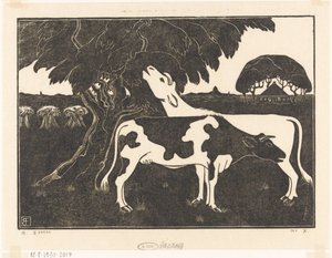 Two Cows by a Tree by Bernard Essers (signed by artist)