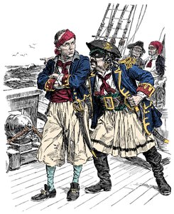 Two Pirates Threatening Illustration by Bernard Partridge from 