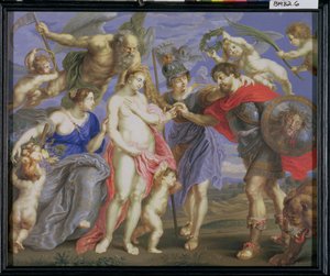Mars Introduced by Minerva to Occasion, accompanied by Ceres, after a painting by Peter Paul Rubens