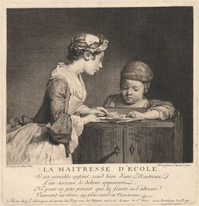 The Schoolmistress by Bernard Lépicié after Jean Siméon Chardin
