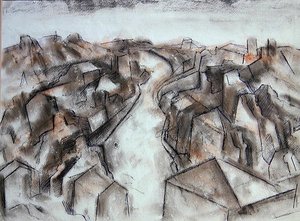 A Quiet Street by Bernard Meninsky