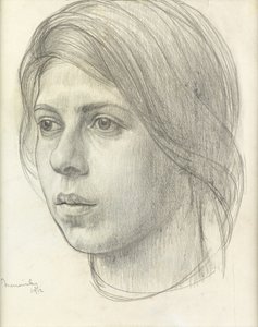 Head of a Girl by Bernard Meninsky