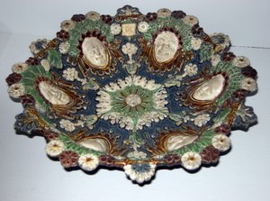 Dish with Grotesque Faces by Bernard Palissy