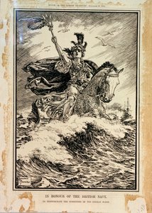 In Honour of the British Navy. To Commemorate the Surrender of the German Fleet. Front cover of Punch, 27th November 1918