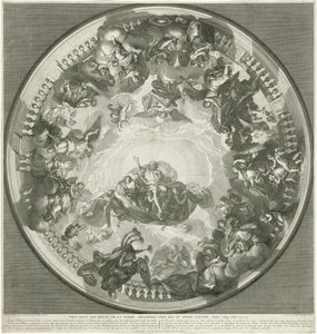 Ceiling Painting with Christ Sending the Holy Spirit to Earth by Bernard Picart (workshop of)