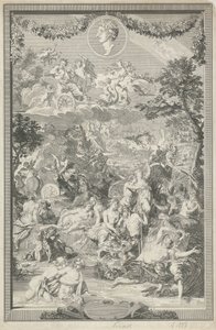 Allegorical Title Page with Various Scenes from Ovid