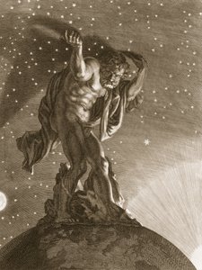 Atlas Supports the Heavens on his Shoulders, 1731 by Bernard Picart