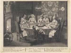 The Celebration of the Passover Meal by Bernard Picart