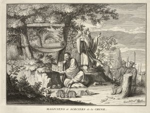 Magicians and Sorcerers of China, from Ceremonies and Religious Customs of All the Peoples of the World, Published 1736 by Bernard Picart