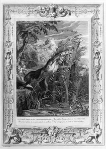 Pan Chases Syrinx (engraving) by Bernard Picart