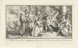 Peter the Great Crowns His Wife Catherine I as Empress