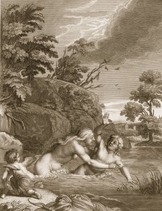 Salmacis and Hermaphroditus United in One Body, 1731 by Bernard Picart