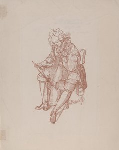 The Bass Viol Player by Bernard Picart