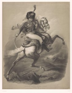 Attacking Officer on Horseback by Bernard Romain Julien