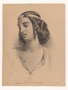 Portrait of the Actress Mademoiselle Rachel (Élisabeth Rachel Félix) (Study) by Bernard Romain Julien