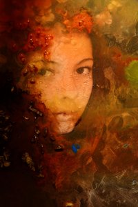 Mysterious Woman Portrait by Bernard Scribante