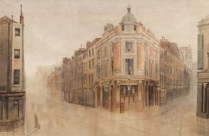 The Crown, corner of Great White Lion Street, now Mercer Street, and Monmouth Street, Seven Dials, London