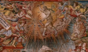 Flemish tapestry. Series The Honours. Fortune, The way to the Honours. Fifth tapestry in the series. by Bernard van Orley