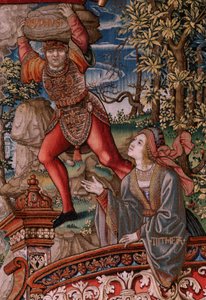 Flemish tapestry. Series The Honours. Justice. Ninth tapestry in the series. Model Cartoonists from the circle of Bernard van Orley and Jan Gossaert. Manufacture Pieter van Aelst, Brussels. Ca 1550 by Bernard van Orley