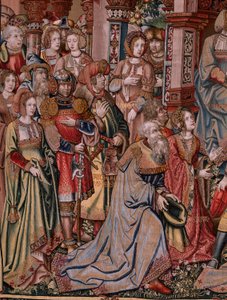 Flemish tapestry. Series The Honours. Justice. Ninth tapestry in the series. Model Cartoonists from the circle of Bernard van Orley and Jan Gossaert. Manufacture Pieter van Aelst, Brussels. Ca 1550