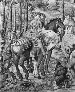 The Hunts of Maximilian, Leo, The Stag Hunt, the Report, Gobelins Factory