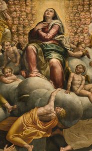 Apse, Altarpiece by Bernardino Gatti called Il Sojaro completed by Giovanni Battista Trotti called IL Malosso, Assumption of the Virgin by Bernardino Gatti