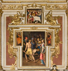 Chapel of Our Lady of the People, Second Span North Side, Decollation of the Baptist, On the Sides St. Peter and St. Paul, Banquet of Herod