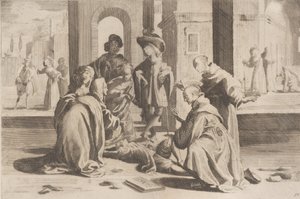 In Rome Saint Bernardino Cures a Diseased Young Man, 1610-39 by Bernardino Capitelli