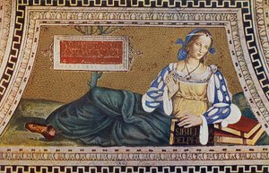 Sibyl of Delphi, Engraving from mosaic by Bernardino Pinturicchio