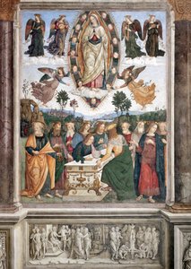 Assumption of the Virgin, Fresco by Pinturicchio, Rome, Basilica di Santa Maria del Popolo