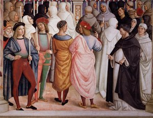 Pius II Canonized St Catherine of Siena in 1461 (Detail) by Bernardino di Betto Pinturicchio