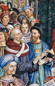 The Piccolomini Library, south west wall: “Pius II presides over the Diet of Mantua, June 1 by Bernardino di Betto Pinturicchio