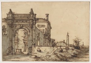 A Venetian Villa by Bernardo Bellotto